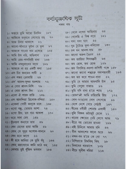 Sunirbachito Nazrul Geetir Swaralipi Volume 5