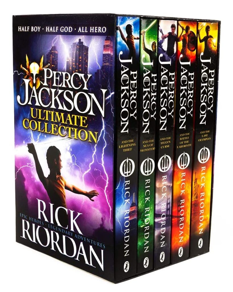 "The Percy Jackson series" by Rick Riordan