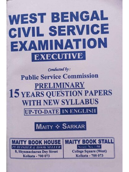 WBCS Preliminary 15 Years Question Papers with New Syllabus in English